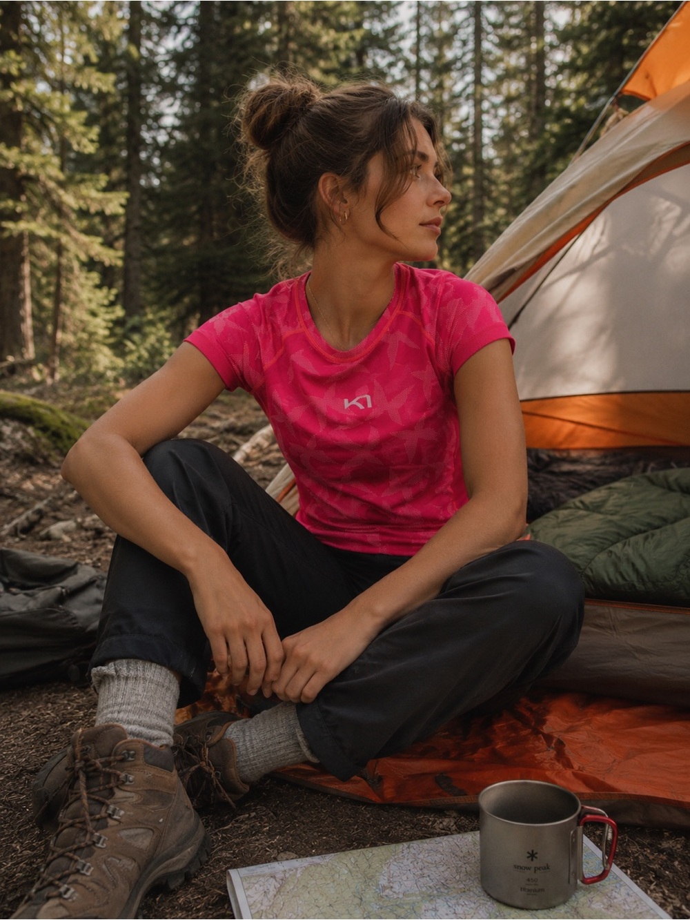 Kari Traa Bright Pink Athletic T Shirt Tee